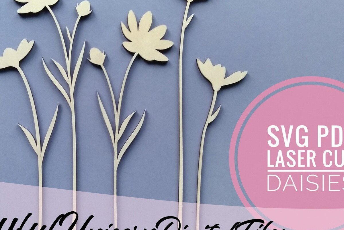 Intra απο ξύλο plywood  Χρώμα wenge 3mm-4mm πάχος - Αποκοπή υ Bundle Daisies Δίασταση 20x20 cm INTRAFABR-88234488