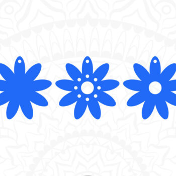 Intra απο ξύλο plywood  Χρώμα wenge 3mm-4mm πάχος - Σκουλαρίκια Μαργαρίτα, Σκουλαρίκια λουλουδιών Δίασταση 3x3 cm INTRAFABR-21703291 - Image 3