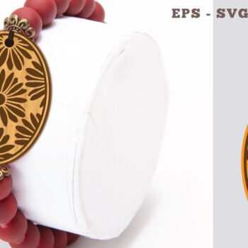 Intra απο ξύλο plywood  Χρώμα wenge 3mm-4mm πάχος - Βραχιόλι Daisy Flower 2 Δίασταση 4x4 cm INTRAFABR-39455310 - Image 1