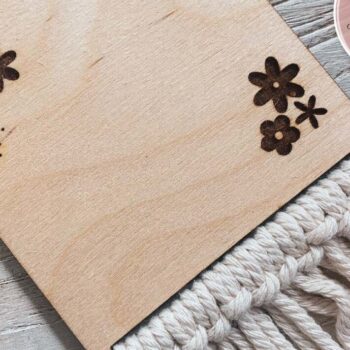 Intra απο ξύλο plywood  Χρώμα wenge 3mm-4mm πάχος - Daisy Flower Macrame Laser Δίασταση 4x4 cm INTRAFABR-21711534 - Image 4
