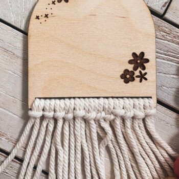 Intra απο ξύλο plywood  Χρώμα wenge 3mm-4mm πάχος - Daisy Flower Macrame Laser Δίασταση 4x4 cm INTRAFABR-21711534 - Image 5
