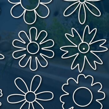 Intra απο ξύλο plywood  Χρώμα wenge 3mm-4mm πάχος - Πακέτο Daisy Flower για Cricut Δίασταση 30x20 cm INTRAFABR-22112263 - Image 1