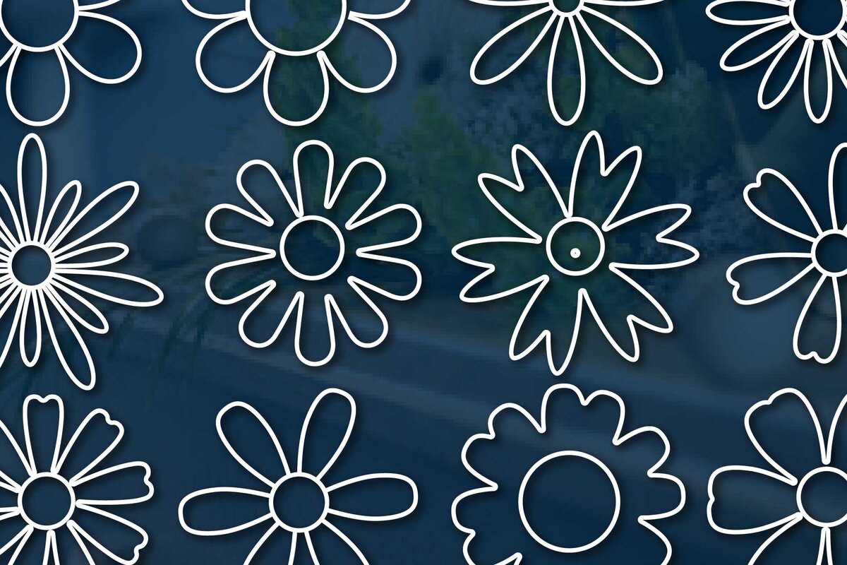 Intra απο ξύλο plywood  Χρώμα wenge 3mm-4mm πάχος - Πακέτο Daisy Flower για Cricut Δίασταση 30x20 cm INTRAFABR-22112263