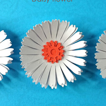 Intra απο ξύλο plywood Χρώμα wenge 3mm-4mm πάχος - Πρότυπο λουλουδιών από χαρτί Daisy, Daisy Δίασταση 25x25 cm INTRAFABR-9438815 - Image 1