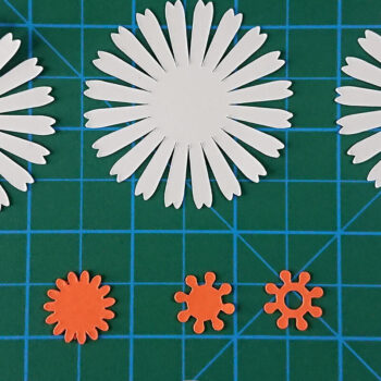 Intra απο ξύλο plywood Χρώμα wenge 3mm-4mm πάχος - Πρότυπο λουλουδιών από χαρτί Daisy, Daisy Δίασταση 25x25 cm INTRAFABR-9438815 - Image 2