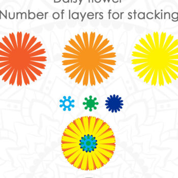 Intra απο ξύλο plywood Χρώμα wenge 3mm-4mm πάχος - Πρότυπο λουλουδιών από χαρτί Daisy, Daisy Δίασταση 25x25 cm INTRAFABR-9438815 - Image 3