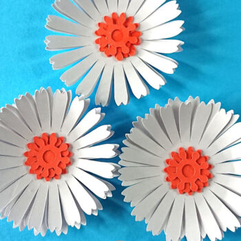 Intra απο ξύλο plywood Χρώμα wenge 3mm-4mm πάχος - Πρότυπο λουλουδιών από χαρτί Daisy, Daisy Δίασταση 25x25 cm INTRAFABR-9438815 - Image 4