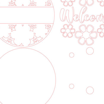 Intra απο ξύλο plywood  Χρώμα wenge 3mm-4mm πάχος - Daisy Welcome Door Hanger Δίασταση 30x20 cm INTRAFABR-27391148 - Image 4