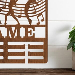 Intra απο ξύλο plywood  Χρώμα wenge 3mm-4mm πάχος - Χορός Γυναικείο Όνομα Κάτοχος Μεταλλίου Laser Δίασταση 30x20 cm INTRAFABR-29977884