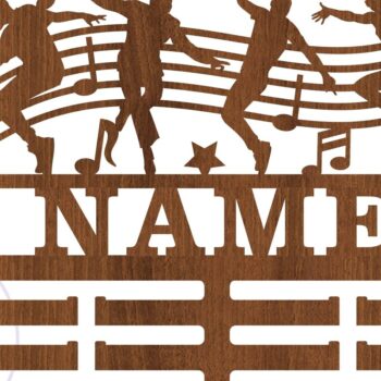 Intra απο ξύλο plywood  Χρώμα wenge 3mm-4mm πάχος - Dancers Male Medal Holder Name Laser Δίασταση 30x20 cm INTRAFABR-114158368 - Image 2