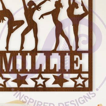 Intra απο ξύλο plywood  Χρώμα wenge 3mm-4mm πάχος - Dancers Square Name Wall Art Sign, Δίασταση 40x50 cm INTRAFABR-69842915 - Image 1