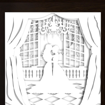 Intra απο ξύλο plywood  Χρώμα wenge 3mm-4mm πάχος - Χορευτικό Ζευγάρι Δίασταση 20x20 cm INTRAFABR-105642949 - Image 1