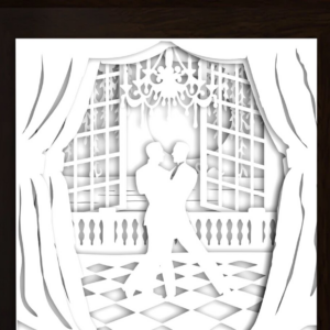 Intra απο ξύλο plywood  Χρώμα wenge 3mm-4mm πάχος - Χορεύοντας Gay Coup Paper Box Δίασταση 20x20 cm INTRAFABR-64207530