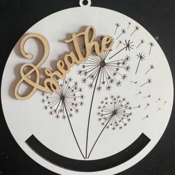 Intra απο ξύλο plywood  Χρώμα wenge 3mm-4mm πάχος - Dandelion Breathe Macrame Laser Δίασταση 30x20 cm INTRAFABR-67481979 - Image 1