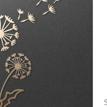 Intra απο ξύλο plywood Χρώμα wenge 3mm-4mm πάχος - Dandelion Flower , Χαρτί & Δίασταση 30x20 cm INTRAFABR-123334784 - Image 1