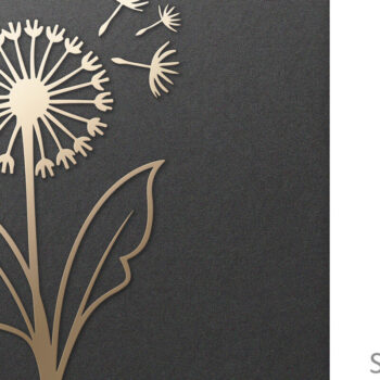 Intra απο ξύλο plywood Χρώμα wenge 3mm-4mm πάχος - Dandelion Flower , Χαρτί & Δίασταση 30x20 cm INTRAFABR-109511431 - Image 1