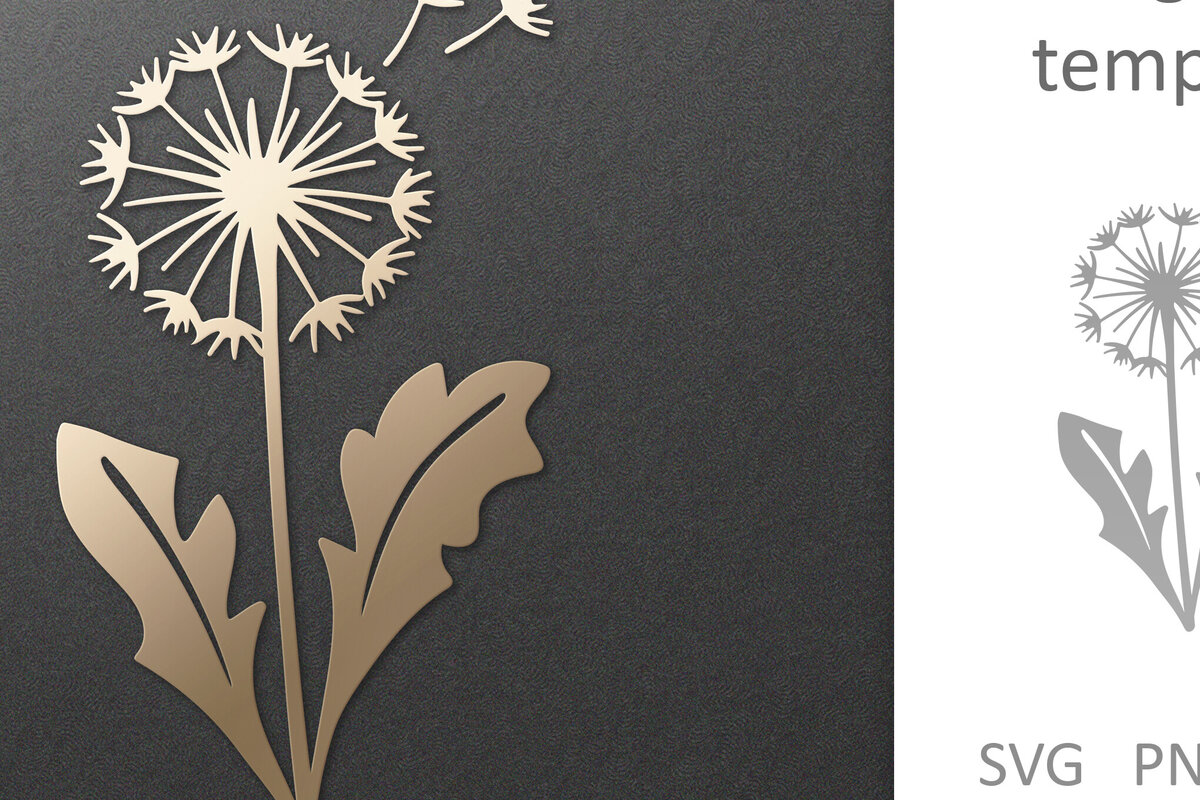 Intra απο ξύλο plywood  Χρώμα wenge 3mm-4mm πάχος - Dandelion Flower , Χαρτί &amp; Δίασταση 30x20 cm INTRAFABR-109410156