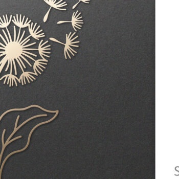 Intra απο ξύλο plywood Χρώμα wenge 3mm-4mm πάχος - Dandelion Flower , Χαρτί & Δίασταση 30x20 cm INTRAFABR-109411138 - Image 1