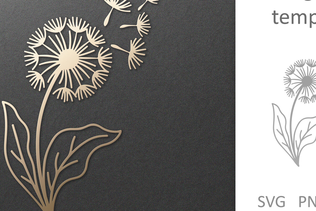 Intra απο ξύλο plywood  Χρώμα wenge 3mm-4mm πάχος - Dandelion Flower , Χαρτί &amp; Δίασταση 30x20 cm INTRAFABR-109411138