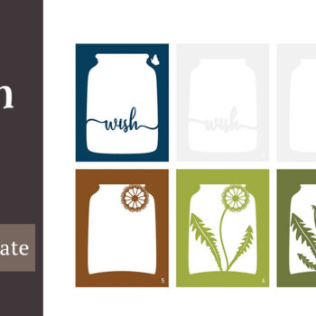 Intra απο ξύλο plywood  Χρώμα wenge 3mm-4mm πάχος - Dandelion Flower Wish Jar Shadow Box Δίασταση 25x25 cm INTRAFABR-103063947 - Image 3