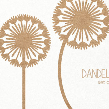 Intra απο ξύλο plywood Χρώμα wenge 3mm-4mm πάχος - Dandelion Flowers , Χαρτί & Δίασταση 30x20 cm INTRAFABR-84084038 - Image 1