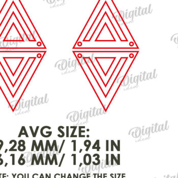 Intra απο ξύλο plywood  Χρώμα wenge 3mm-4mm πάχος - Κρεμαστά σκουλαρίκια με λέιζερ Δίασταση 3x3 cm INTRAFABR-98194171 - Image 2