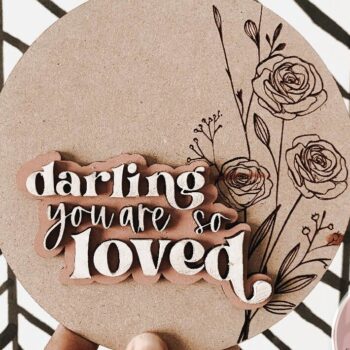 Intra απο ξύλο plywood  Χρώμα wenge 3mm-4mm πάχος - Αγαπητέ, είσαι τόσο αγαπημένος Δίασταση 20x20 cm INTRAFABR-86247998 - Image 1