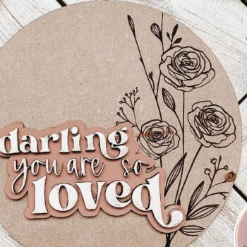 Intra απο ξύλο plywood  Χρώμα wenge 3mm-4mm πάχος - Αγαπητέ, είσαι τόσο αγαπημένος Δίασταση 20x20 cm INTRAFABR-86247998 - Image 3