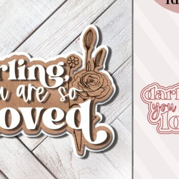 Intra απο ξύλο plywood  Χρώμα wenge 3mm-4mm πάχος - Αγαπητέ, είσαι τόσο αγαπημένος Δίασταση 20x20 cm INTRAFABR-74664437 - Image 3