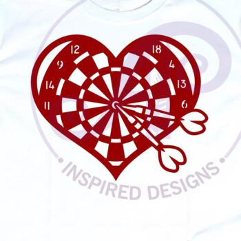 Intra απο ξύλο plywood  Χρώμα wenge 3mm-4mm πάχος - Πινακίδα τοίχου Heart Board Dart, Laser Δίασταση 20x20 cm INTRAFABR-112684020 - Image 3