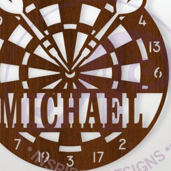 Intra απο ξύλο plywood  Χρώμα wenge 3mm-4mm πάχος - Όνομα πίνακα βελών Wall Art Sign, Δίασταση 40x50 cm INTRAFABR-112683689 - Image 1