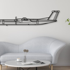 Intra απο ξύλο plywood  Χρώμα wenge 3mm-4mm πάχος - Dash Q400 Kaser Cut Aircraft Silhouette Δίασταση 20x20 cm INTRAFABR-112683693