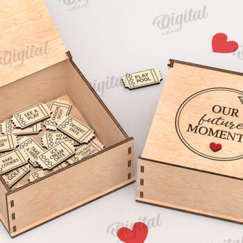 Intra απο ξύλο plywood  Χρώμα wenge 3mm-4mm πάχος - Date Night Box & Tokens Bundle Δίασταση 30x20 cm INTRAFABR-112683707 - Image 12
