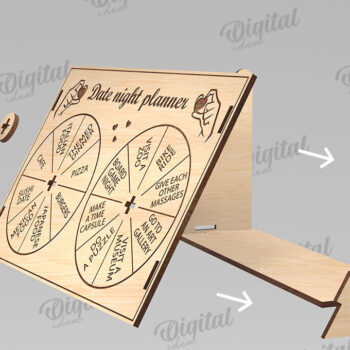 Intra απο ξύλο plywood Χρώμα wenge 3mm-4mm πάχος - Date Night Spinner Planner Δίασταση 30x20 cm INTRAFABR-114807909 - Image 2