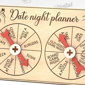 Intra απο ξύλο plywood  Χρώμα wenge 3mm-4mm πάχος - Date Night Spinner Planner Δίασταση 30x20 cm INTRAFABR-101472609 - Image 1