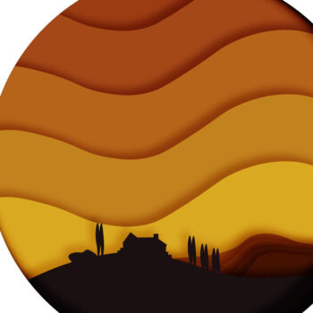 Intra απο ξύλο plywood Χρώμα wenge 3mm-4mm πάχος - Dawn Sky 3D Shadow Box Paper Cut Δίασταση 25x25 cm INTRAFABR-65211098 - Image 2