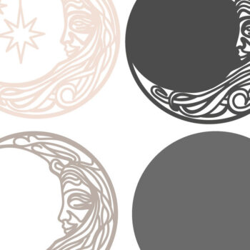 Intra απο ξύλο plywood  Χρώμα wenge 3mm-4mm πάχος - Day and Night 3D Multilayer /Lasercut Δίασταση 30x20 cm INTRAFABR-125149222 - Image 2