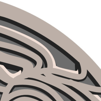 Intra απο ξύλο plywood  Χρώμα wenge 3mm-4mm πάχος - Day and Night 3D Multilayer /Lasercut Δίασταση 30x20 cm INTRAFABR-125149222 - Image 9