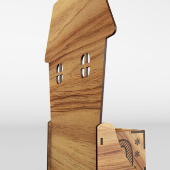 Intra απο ξύλο plywood Χρώμα wenge 3mm-4mm πάχος - Πρότυπο αντίστροφης μέτρησης ημερών μέχρι τα Χριστούγεννα Δίασταση 15x8 cm INTRAFABR-97714915 - Image 5