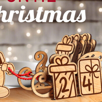 Intra απο ξύλο plywood Χρώμα wenge 3mm-4mm πάχος - Μέρες μέχρι τα Χριστούγεννα | Snowman & Sled Δίασταση 15x15 cm INTRAFABR-65275080 - Image 1