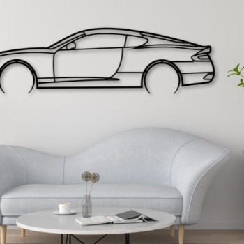 Intra απο ξύλο plywood  Χρώμα wenge 3mm-4mm πάχος - DB9 Car Silhouette, Car Dxf Δίασταση 20x20 cm INTRAFABR-76702648 - Image 1