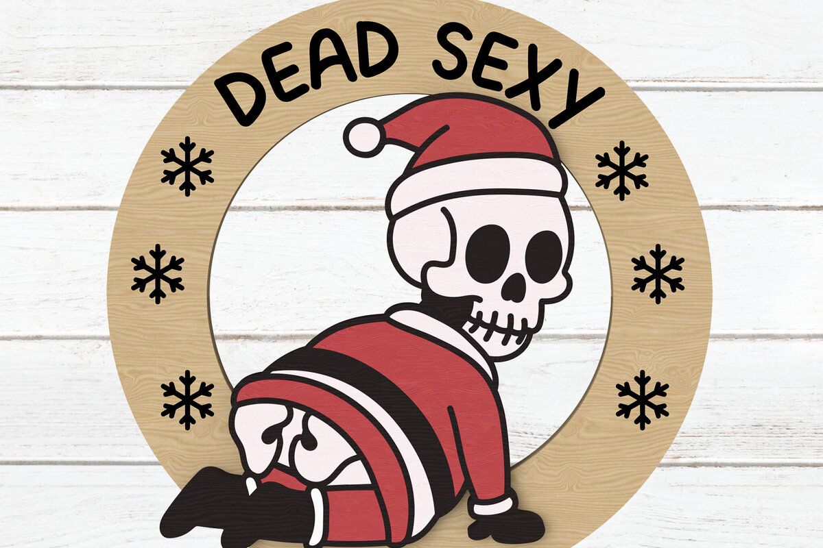 Intra απο ξύλο plywood  Χρώμα wenge 3mm-4mm πάχος - Νεκρό σέξι σκελετό στολίδι του Άγιου Βασίλη Δίασταση 6x6 cm INTRAFABR-114951297