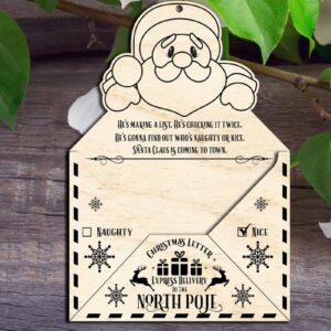 Intra απο ξύλο plywood  Χρώμα wenge 3mm-4mm πάχος - Αγαπητέ Santa Envelope V2 Δίασταση 20x20 cm INTRAFABR-113725937