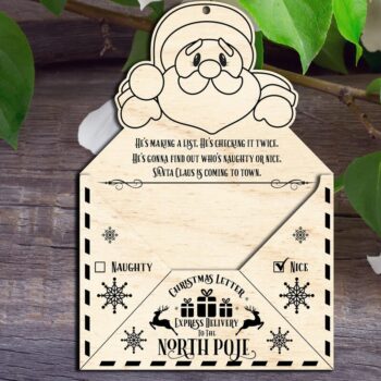 Intra απο ξύλο plywood Χρώμα wenge 3mm-4mm πάχος - Αγαπητέ Santa Envelope V2 Δίασταση 20x20 cm INTRAFABR-113725937 - Image 1