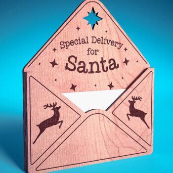 Intra απο ξύλο plywood  Χρώμα wenge 3mm-4mm πάχος - Dear Santa Ornament | Δίασταση 6x6 cm INTRAFABR-77905554 - Image 1