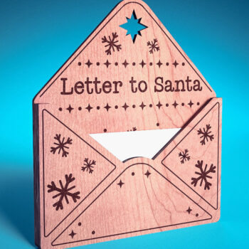 Intra απο ξύλο plywood Χρώμα wenge 3mm-4mm πάχος - Dear Santa Ornament | Δίασταση 6x6 cm INTRAFABR-80380307 - Image 1