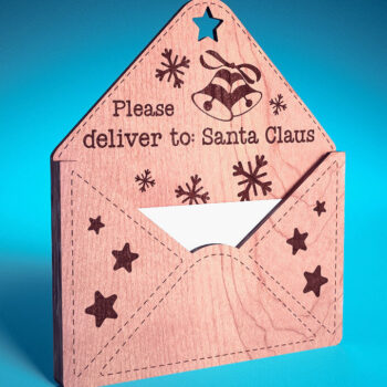 Intra απο ξύλο plywood  Χρώμα wenge 3mm-4mm πάχος - Dear Santa Ornament | Δίασταση 6x6 cm INTRAFABR-66793519 - Image 1