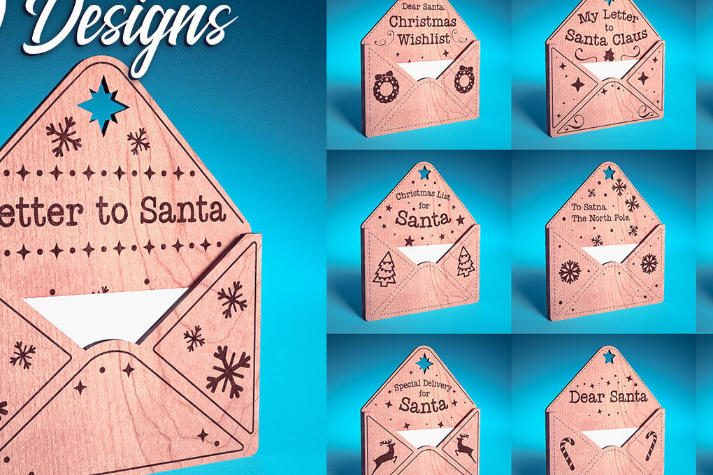 Intra απο ξύλο plywood  Χρώμα wenge 3mm-4mm πάχος - Dear Santa Ornament | Δίασταση 6x6 cm INTRAFABR-61978036