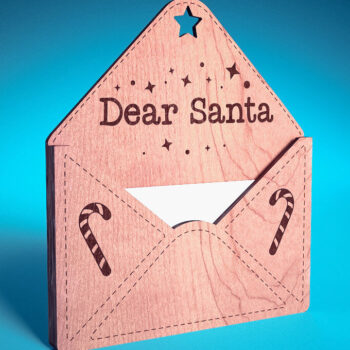 Intra απο ξύλο plywood Χρώμα wenge 3mm-4mm πάχος - Dear Santa Ornament | Δίασταση 6x6 cm INTRAFABR-61978036 - Image 4
