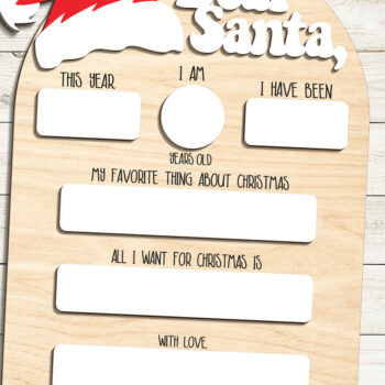 Intra απο ξύλο plywood  Χρώμα wenge 3mm-4mm πάχος - Αγαπητέ Santa Sign File Δίασταση 30x20 cm INTRAFABR-60340254 - Image 2